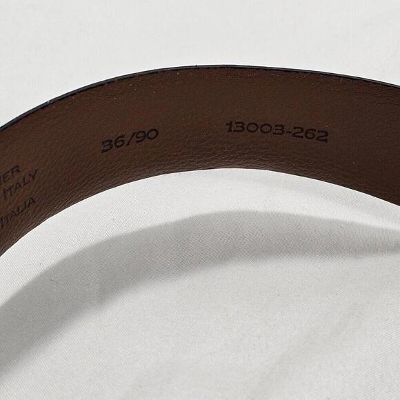 Joseph Abboud Brown Leather Belt Mens Size 36 Handcrafted In Italy 13003-262 - Picture 4 of 6